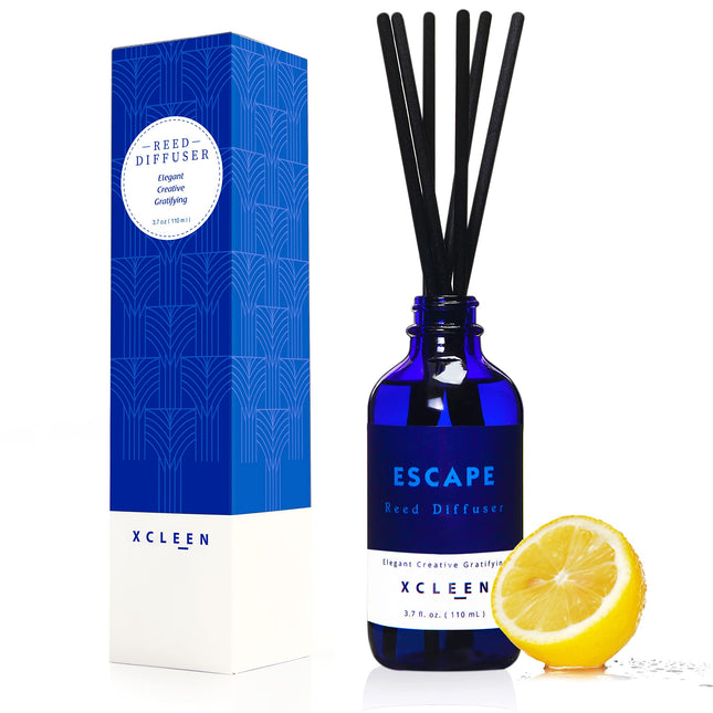 Reed Diffusers Set, 3.7 Oz Scent Diffuser, 6 Reed Diffuser Sticks, Home Fragrance Hyacinth, Peony & Citrus, Aromatherapy