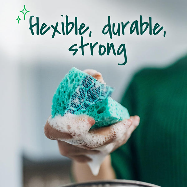 Scotch-Brite Odor Resist Heavy Duty Scrub Sponge, Dishwasher-Safe Kitchen Sponges for Serious Scrubbing, Multipurpose Dish Sponge for Stuck-On