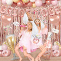 116 Pcs Bachelorette Party Decorations, Bride To Be Decorations include Bride To Be Sash Veil Crown Tattoo Stickers Photo Props Fringe Curtain for