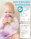 Baby Teething Toys for 0-6 6-12 Months Ages 0-2, Tummy Time Montessori Toys for Babies 0 3 6 9 12 18 Months, Newborn Infant Sensory Toys, Baby