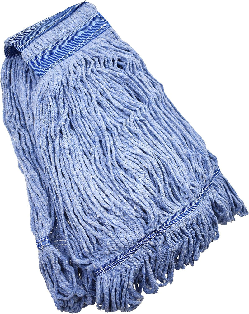 Mop Head Replacement Commercial Heavy Duty String Blue Wet Mop Heads for 3 Typs Commercial Mop Handle(1,Large)