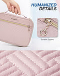 BAGSMART Electronic Organizer Case - Double Layer Cord and Tech Travel Organizer Bag for Charging Cables, Pink