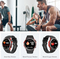 Popglory Smart Watch, 1.43''AMOLED 45mm Military Smartwatch Men Women Answer/Make Call, Digital Fitness Watch, 110+ Sports, Blood Pressure, Heart