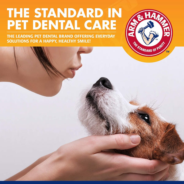 Arm & Hammer for Pets Tartar Control Dog Dental Kit, Enzymatic Toothpaste with Toothbrush and Fingerbrush, Baking Soda Formula Reduces Plaque and
