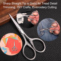 Small Precision Scissors, 3.5Inch Stainless Steel Multi-Purpose Vintage Beauty Grooming Kit for Facial Hair, Eyebrow, Eyelash, Beard, Moustache