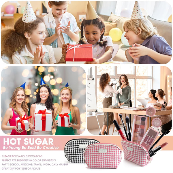 Hot Sugar All in One Makeup Kit, Makeup Set for Women, Girls Makeup Kit for Teens with Eyeshadow, Blush, Contour, Highlighter, Concealer,