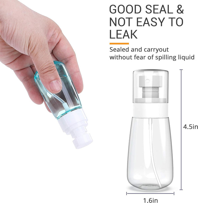 Pack 2 Small Spray Bottle Travel Size 2Oz/60Ml - Fine Mist Mini Empty Spray Bott