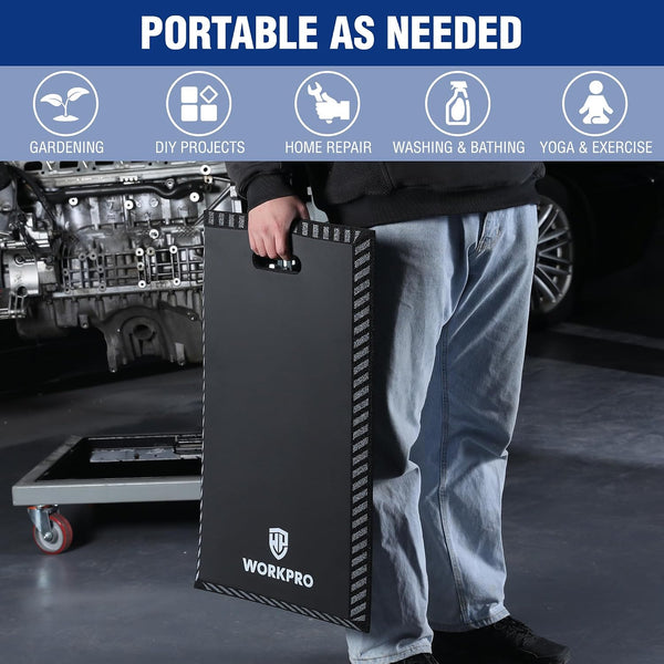 WORKPRO Extra Thick Kneeling Pad, Soft Foam Knee Cushioning, Extra Large Foam Kneeler Mat for Auto-Repair, Gardening, Workout Supplies, 28 X 16 X