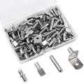 145 Pcs Shelf Pins Kit, Upgraded Shelf Pins 4 Styles, 5mm & 1/4inch Nickel Shelf Support Pegs, Cabinet Shelf Pegs for Shelves, Shelf Support for