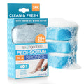 Spongables Pedi Scrub Foot Exfoliating 20+ Wash Sponge, Clean & Fresh, 3 Count Clean and Fresh 1 Count (Pack of 3)