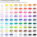 ARTEZA Inkonic Fineliners Pens, Set of 72, 0.4 mm Fine Tip Markers, Water-Based Art Pens for Drawing, Sketching, Journaling, Calligraphy 1 Count