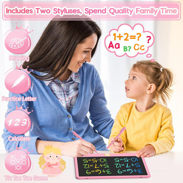 LCD Writing Tablet for Kids 12 Inch, Toys for Boys Girls Drawing Pad for 3 4 5 6 7 Year Old Kids Toys, Toddler Erasable Doodle Board Travel
