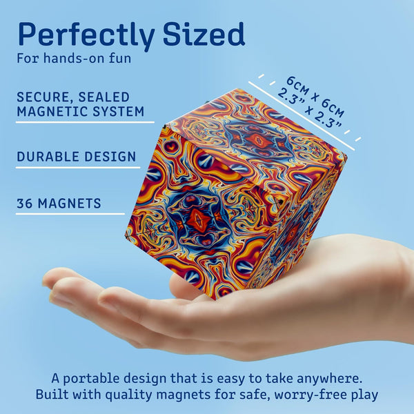Shashibo DODECA Magnetic Puzzle Cube, Sensory Fidget Toy for Adults & Kids, Stress Relief Fidget Toy for All Ages, Cool Fidget Toys for Desk,