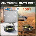 Garden Hose 3FT - PHLEX PRO Water Hose Heavy Duty Premium 5/8'' Rubber 3-Layer, Innovation Flexible Hybrid Lightweight Water Hose, Full Brass Male