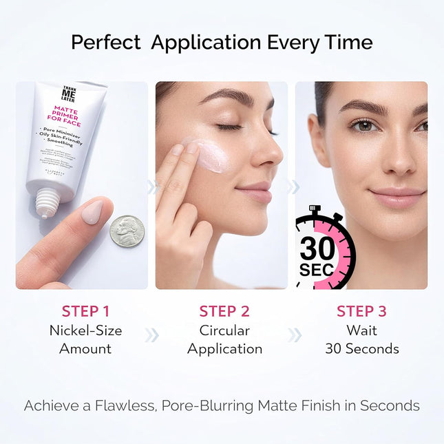 Elizabeth Mott Thank Me Later Face Primer - Mattifying Makeup Base Primer for Sh