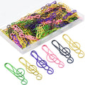 YOUDEFUL 120 Pcs Music Paperclips, Cute Metal Paper Clips in 6 Colors, Musical Notes Shaped Bookmark Clips, Musical Notes Clips Music Office