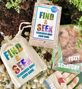 Hapinest Find and Seek Scavenger Hunt Card Game, Indoor Outdoor Activities for Kids Toddler & Family, Beach Camping Travel Car Games for Road