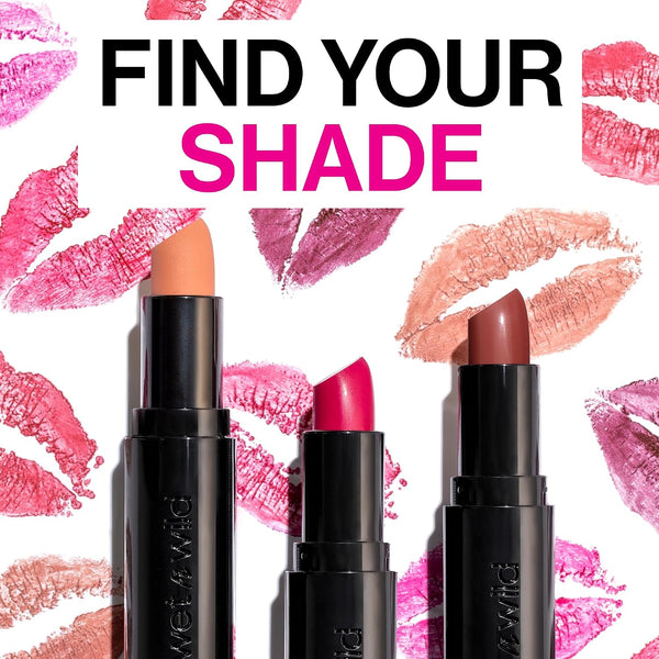 Wet N Wild Mega Last Matte Lip Color, Semi Matte Hyaluronic Acid Infused, Long Lasting Full Coverage for a Nourishing Pout, Cruelty-Free & Vegan -
