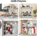 Ukeetap 2 Pack Multi-Purpose Pull-Out Storage Organizers, Under Sink Organizers and Storage for Bathroom & Kitchen, Under Cabinet Organizers and