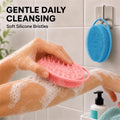 2 Pack Silicone Body Scrubber, Loofah Double-Sided Body Brush,Shower Scrubber and Scalp Massager Shampoo Brush for Sensitive Kids Women Men All