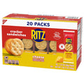 RITZ Cheese Sandwich Crackers, Lunch Snacks, 20 Snack Packs (6 Crackers per Pack)