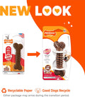 Nylabone Power Chew Dental Groove Bone Dog Chew Toy, Flavor Medley, Small Small Brown