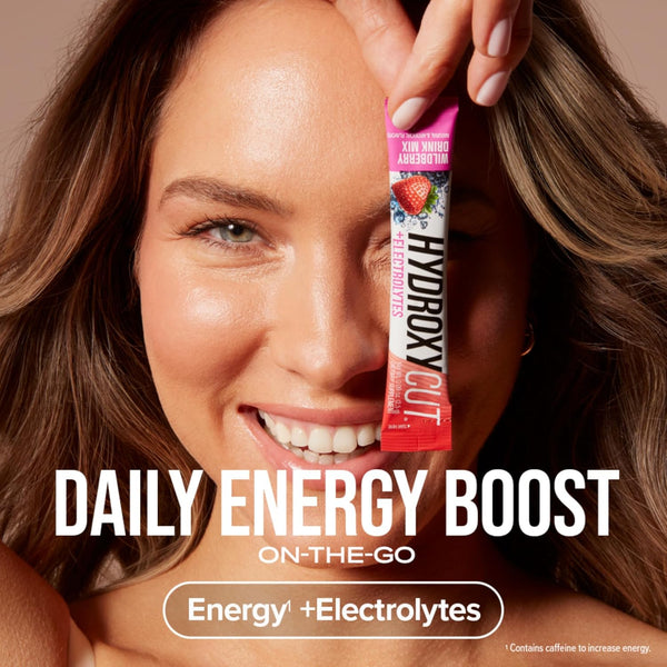 Hydroxycut Drink Mix, Wildberry Blast - 21 Travel-Size Packets, Pack of 2 - Zero Calories, Zero Sugar - Boost Metabolism, Burn Calories, Increase