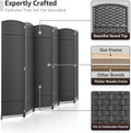 Sorbus 6 Panel Room Divider 6 Ft. Tall - Privacy Screen, Extra Wide Double Hinged Panels, Mesh Hand-Woven Design, Partition Room Dividers and