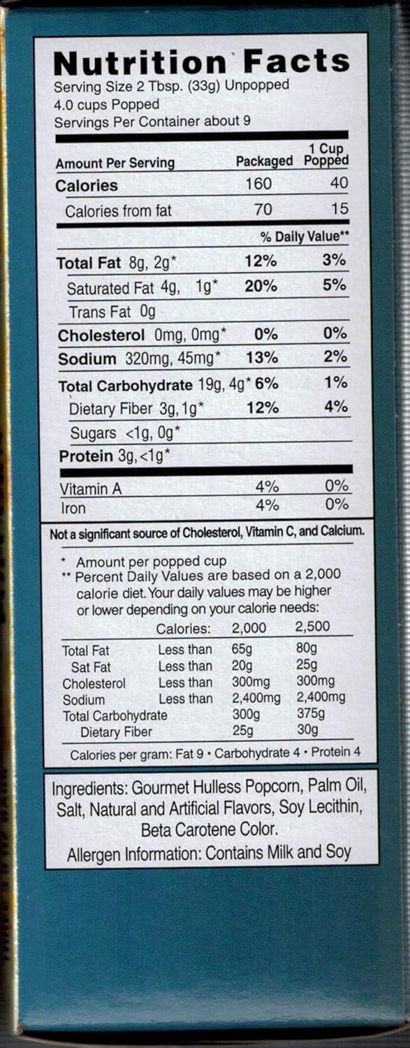 Riehle'S Select Popping Corn Hulless Butter Microwave Popcorn, 3Count.
