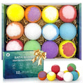 Bath Bombs Birthday Gifts for Women & Men Set, 12 Pack Handmade Natural Organic Bath Bomb with Shea Butter, Halloween Boo Basket Stuffers,