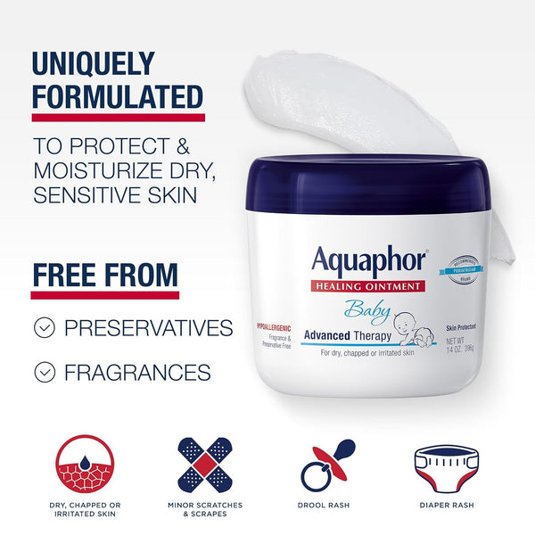 Aquaphor Healing Ointment, 14 Oz (396 G) 14 Ounce (Pack of 1)