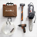 HUHOLE 10-Pack Heavy Duty Pegboard Hooks for Power Tools & Garage Organization, Vinyl-Coated Steel Drill Holders & Utility Hangers, Fits Standard