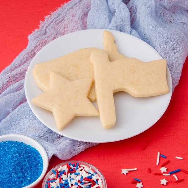 Sweets Indeed 4th of July Sprinkles 6 Cell Jar – Patriotic Nonpareils, Star Sprinkles, Jimmies and Sanding Sugar for Baking & Decorating Cupcakes,