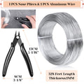 18 Gauge Aluminum Craft Wire Jewelry Making, 328 FT Metal Wire Armature Bendable Wire for Bonsai Trees, Sculpting, DIY Crafts Beading Floral