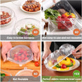 90Pcs Reusable Elastic Food Bowl Storage Covers, Sublaga Bowl Covers, Variety of 5 Translucent Stretchable Sizes and Colorful Dish Plate Covers,