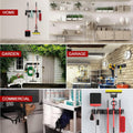 LETMY Broom Holder Wall Mount - Mop and Broom Hanger Holder - Garage Storage Rack & Garden Tool Organizer - 5 Position 6 Hooks Broom Rack for