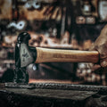 REAL STEEL Ball Peen Hammer with Genuine Hickory Wood Handle 16Oz/1 LB Forged Steel Head Ball Pein Hammer 0404 16 oz