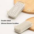 MtBoi 2 PC Silicone Body Scrubber, 2 in 1 Exfoliating Shower Bath Scrubber, Soft Silicone Loofah for Sensitive Skin, Shower Hair Scalp Massager,