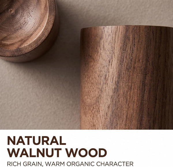 Black Walnut Wood Essential Oil Diffuser, Wooden Aromatherapy Round Office Home Car Diffuser, Small Wooden Diffuser for Essential Oils
