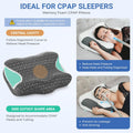 Elviros CPAP Pillow HSA/FSA for Side Back and Stomach Sleepers | Adjustable Firmness & 4 Heights, Ergonomic Memory Foam Cervical Neck Pillow for