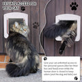 Saintrygo Pet Door for Cats and Dog Cat Flap Door Interior Exterior Cat Weatherproof Pet 4-Way Rotary Lock for Cats Doggie Kittens, 8 X 8.6 Inches