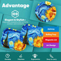 HiKeep Rolling Tray Set with Magnetic Lid, Ash Tray Outdoors, Smoking Accessories, Outdoor Ashtray for Outside Patio, Ashtrays for Smokers Indoor,