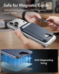 ESR for MagSafe Wallet with Stand, RFID Blocking, MagSafe Ring Included, 5 Cards Holder for Phone Case, Slim Magnetic Wallet for iPhone