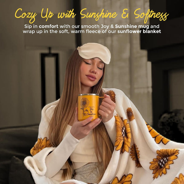 Andlane Sunflower Gifts for Women - Unique Gift Basket Set - Birthday Gifts for Women, Best Friend, or Sister - Sunshine Box Care Package, Get