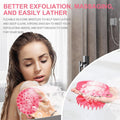 INNERNEED 2-In-1 Silicone Body Scrubber and Scalp Massager Shampoo Brush, Food-Grade Soft Material, More Hygienic, Easily Lather, Convenient for