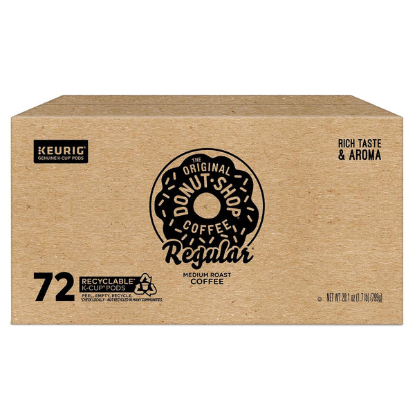 The Original Donut Shop Regular Keurig Single-Serve K-Cup Pods, Medium Roast Coffee, 72 Count Unflavored 72 Count (Pack of 1)