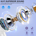 Wireless Earbuds Bluetooth Headphones, 2025 Hi-Fi Stereo Deep Bass Ear Buds, 4 ENC Noise Cancelling Mic, USB Fast Charging in-Ear Earphones, IP7