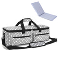 LUXJA Carrying Bag Compatible with Cricut Explore Air and Maker, Gray Dots | Tote Bag Compatible with Cricut Explore Air, Silhouette Cameo 4 and