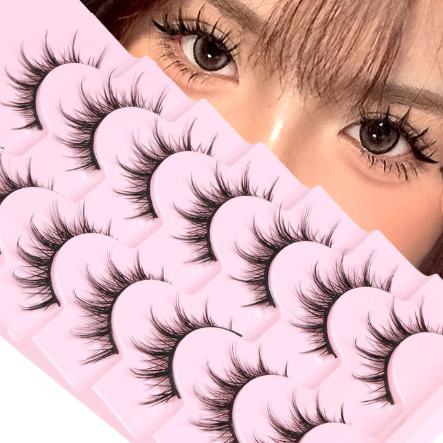 Manga Lashes Natural Look False Eyelashes Anime Lashes Mink Wispy Fluffy Spiky 3