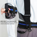 MELOTOUGH Belt Clip Suspenders For Men Heavy Duty, Outback Side Clip/Trucker Men's Suspenders with 2inch Width Elastic Black